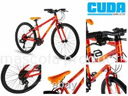 Kids Bike Cuda Trace 24 Junior All Terrain Mountain Bike, Orange, New Boxed