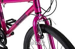 Vélo de montagne tout-terrain Cuda Trace 26, cadre en alliage de 14 pouces, 7 vitesses, violet satiné.