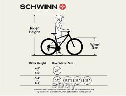 Vélo tout terrain adulte Schwinn Surge, roues de 26 pouces, alliage de 17 pouces pour hommes/femmes